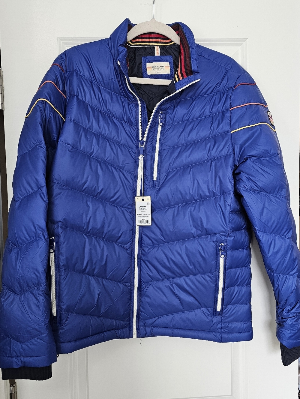 Marine Layer Archive Down Puffer Jacket Blue Gorpcore Outdoor Hiking Medium NWT